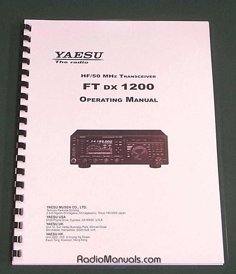 Yaesu FTdx-1200 Operating Manual